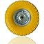 Buystarget 2x 10" Hand Truck Tyres 4.10/3.50-4 Solid Rubber Tyre PU Foam Filled Wheel Yellow Sack Tyre For Trolley Cart Sack Truck Wheel Barrow Replacement Wheel Puncture Proof