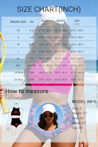 Image of Yonique High Waisted Two Piece Swimsuit-Womens Bikini Set Tummy Control Bathing Suit Modest Full Coverage Bikini 2025