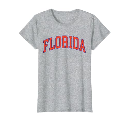 Vintage Florida Men Florida Women Retro Orange Blue FL Tee T-Shirt
