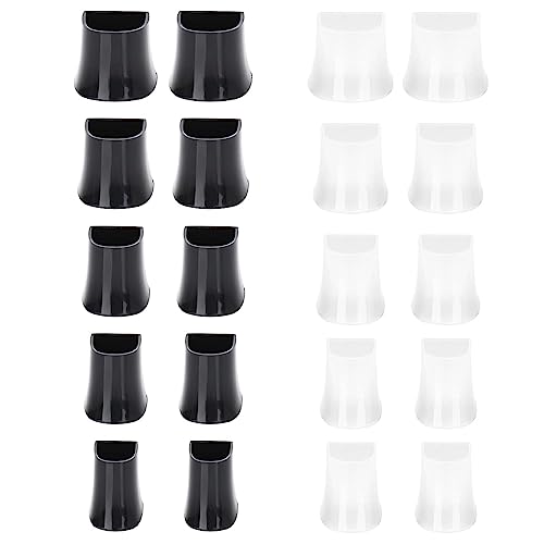 10 pares de fundas transparentes para tacones altos, protector de tacones amortiguador, reductor de ruido, adecuado para bodas o eventos al aire libre (5 tallas xx,xs,s,m,l)