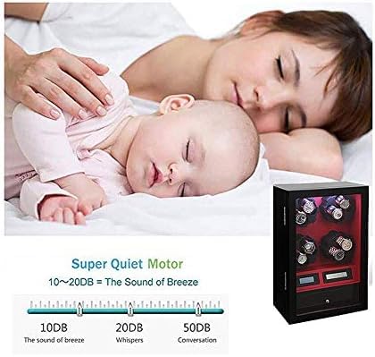 FENOKD Mechanical Watch Shaker 8 + 5 Automatic Watch Winder, Quiet Motor 8 Rotation Modes Screen Watches Storage Case - Handmade