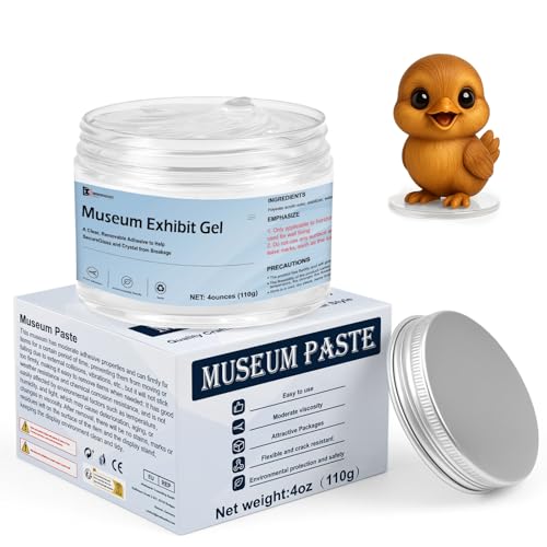 INNOVAYOU 110g Museum Gel Clear Museumsgel Abnehmbar für Sammlungen Einfach zu Bedienen Wiederverwendbares Transparentes Wachs für Antiquitäten Glas Keramik Kunsthandwerk