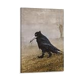 Vintage Poster Crow in Boots Room Aesthetic Art Poster for Office Living Room Porch Lounge Bathroom