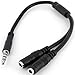 Price comparison product image StarTech.com 3.5mm 4-pin to 2 x 3-pin 3.5mm Headset Adaptor - M/F