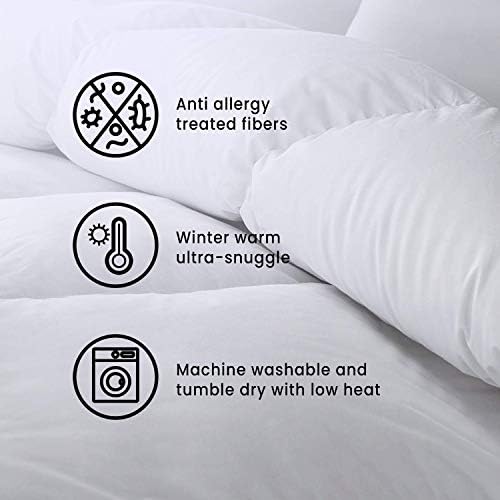 Air Comfort 13.5 Tog Winter Warm Duvet Hotel Bedding Single Size - Ultra Snuggle Microfibre Duvet Quilt Filled with Fluffy Hollowfibre