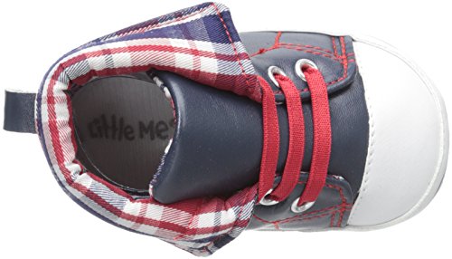 Little Me Baby-Boys Newborn Hightop Cuffed Sneaker Plaid3
