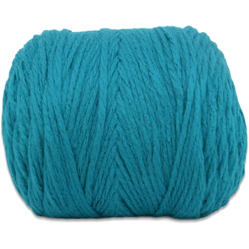 Image of ThreadArt Chunky Yarn Big Cake, 300g (316 Yards - Teal Blue 08 | Super Bulky #6 for Hand Knitting & Crocheting - 100% Soft Acrylic for Blanket Yarn