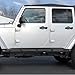 Wrangler JK Rock Slider Nerf Bars Running Boards Side Steps Compatible with 2007-2018 Jeep Wrangler JK JKU Unlimited 4 Doors, Heavy-Duty Steel Side Steps Rock Slider Rails
