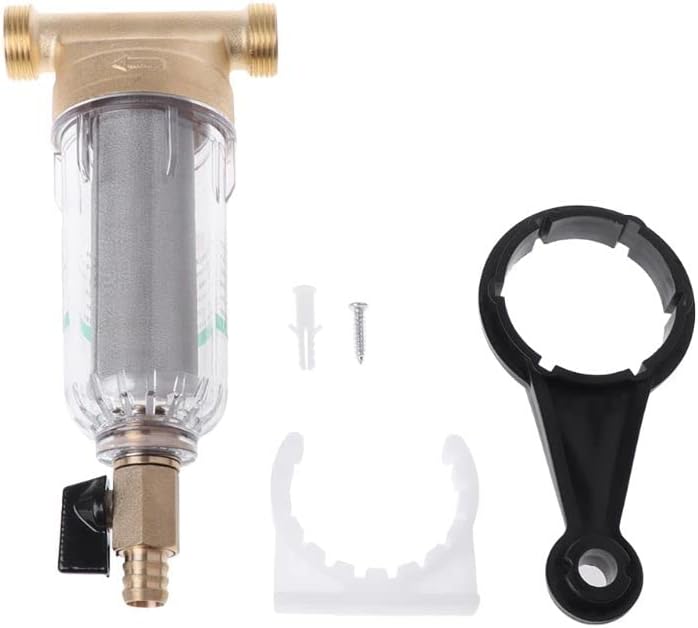 W8KC 6 Points Front Purifier Water Filter Home Dust Stainless Mesh Faucet