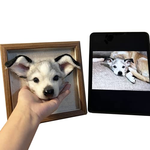 Custom Pet Plush Frame | Personalized Wool Pet Portrait | Wool Dog/Cat Memorial Frame | Pet Lover Gift | Pet Loss Gift #TOP1