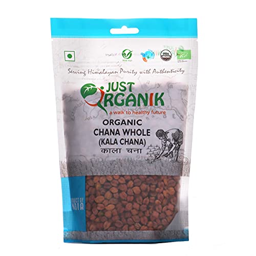 Image of Just Organik Chana Whole (Kala Chana) 500gm, 100% Organic