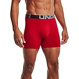 Under Armour Herren Charged Cotton 6in 3 Pack, elastische und schnelltrocknende Boxershorts, extra bequeme Unterhosen mit 4-Way-Stretch im 3er-Pack
