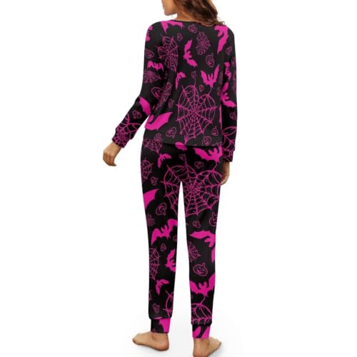 Image of Women's Pajamas Set Soft 2 Piece Loungewear Long Sleeve Pj Set Matching Sleepwear with Pockets for Women Plus Size