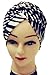 EachWell Women Print Pleated Ruffle Stretch Turban Hat Hair Wrap Cover Up Sun Cap Zebra , 22.83