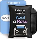Praknu Deshumidificador Coche 500 g – Absorbedor de Humedad Reutilizable para Ventanas sin Vaho – con Indicador de Saturación y Almohadilla Antideslizante