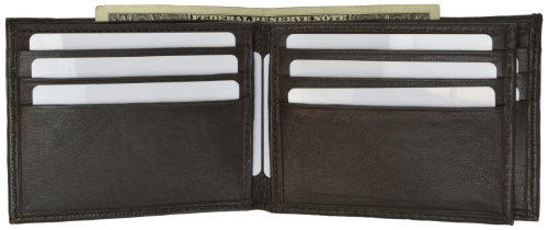 MARSHAL Center Flap Lambskin Wallet with ID and Credit Card