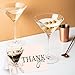 Whaline 24 Pack Espresso Martini Thank You Cards Martini Glasses Coffee Beans Note Card with Envelopes Stickers Brown Greeting Blank Card for Bachelorette Bridal Shower