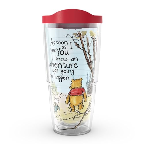 Tervis Disney - Winnie the Pooh Adventure Made in USA Double Walled Insulated Tumbler Travel Cup Keeps Drinks Cold & Hot, 24oz, Classic