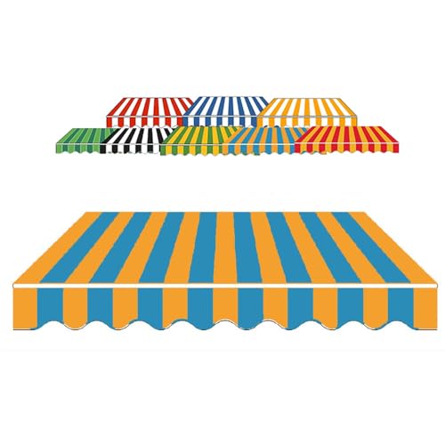 Retractable Awning Replacement Fabric for Balcony Awnings, Sunshade Canopy Cover, Joint Arm Awning Replacement Material (Stripe 9.13x10ft/400x300cm)