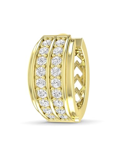 Image of ORIONZ Hoop Earrings for Men & Boys (1 Piece) - 925 Sterling Silver - Gift for Birthday Anniversary - 18k Gold Plated Jewellery - Men Fashion