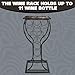 Kings Brand Furniture - Freestanding Floor Wine Rack Stand, Mini Bar Table Storage & Display Holder, That Holds 11 Bottles, Marble Finish Table Top (Black)