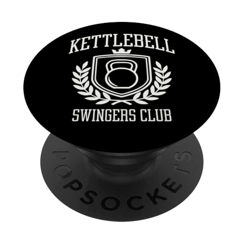 Kettlebell Swingers Club Funny Athletic Vintage Gym Design PopSockets Adhesive PopGrip