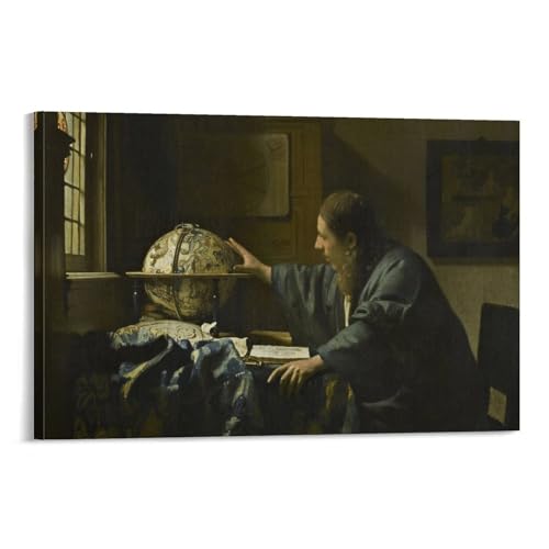 Impression sur toile Johannes Vermeer 20x30 cm encadrée
