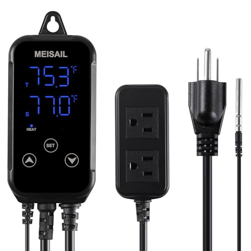 MEISAIL Temperature Controller reptile thermostat insert thermostat incubator aquarium controller no refrigeration sprouting heating outlet