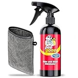 Dr. Ruff’s Pee Gone Pet Stain & Odor Eliminator, Multi-Surface Enzyme Cleaner Spray for Home, Carpet Stain Remover for Dog & Cat Urine Destroyer, Dog Pee Cleaner Deodorizer, 16oz Spray Bottle & Mitt
