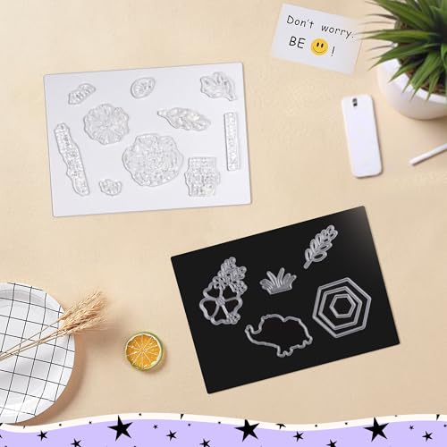 Image of Magnetic Sheets and Storage Bags for Stamps and Dies Storage with Album Pocket, Die Cut Storage Set for Storage Die Cutting,DIY Scrapbooking,Card Making Supplies (Purple 3 Sets)