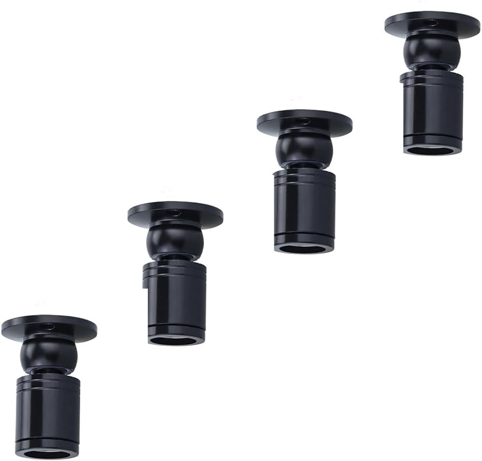 POCKETMAN Mini Spotlight Jewelry Showcase Lamp Counter Light 360° Rotary 5V USB Cabinet Light (Black-Warm Light)