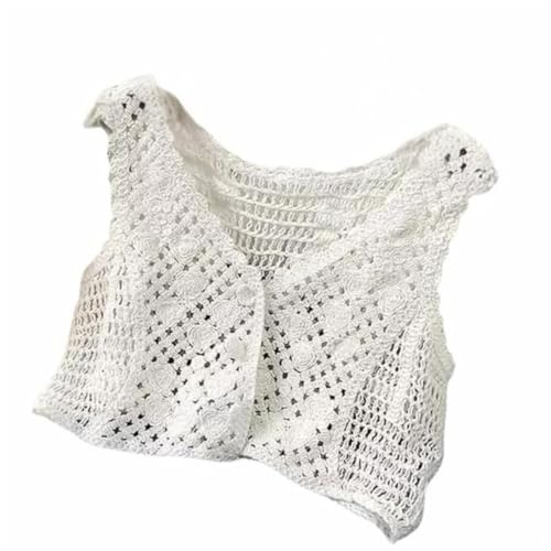 Image of NAIADES Women's Handmade Crochet Crop Top, Sleeveless Top for Women,Comfortable Fit