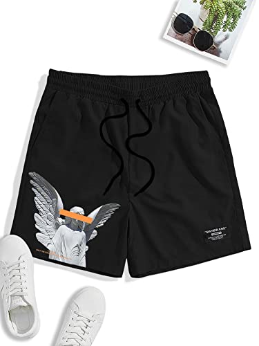 GORGLITTER Men's Designer Graphic Shorts Drawstring Waist Cool Track Gym Running Workout Shorts2