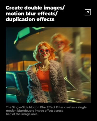 Image of K&F CONCEPT 58mm Unilateral Blur Ghost Motion Filter Super Speed Effects for Camera Lens Clear Optical Glass with Cleaning Cloth