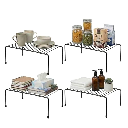 Evelots Kitchen Cabinet Wire Shelf Organizer/Rack - 4 Pack Sturdy