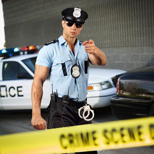 Regilt Police Costume Accessories Police Hat Badge Sunglasses Set Halloween Cop Swat Costume (A) by Regilt - Used condition - Image 6
