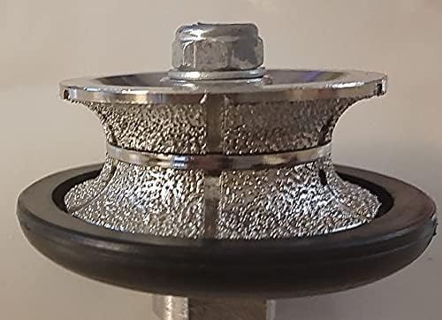 Miniatura 2 de Perfilador de mano de diamante de bullnose V40 (1-12") de 1.575in con puntas de 2 pulgadas de diamante cero tolerancia molienda tambor de 5 pulgadas