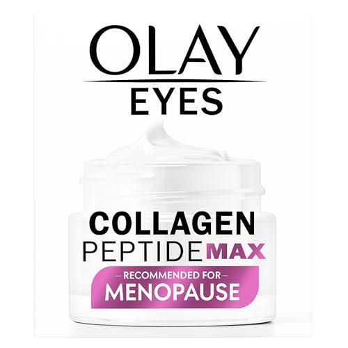Olay Collagen Peptide MAX Eye Cream for Dark Circles, Skincare with Niacinamide & Dual Peptides Anti Ageing Menopausal Skin Care: Strengthens, Restores, Hydrates, 15ml vs Collagen Peptide Eye Cream