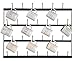 Claimed Corner Mug Rack with Sturdy Steel Frame, Matte Black Finish, Removable Rubber Caps, Wall Mounted (Horizontal 34' x 23.5')