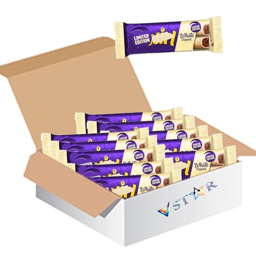 Twrl White Dipped Limited Edition Chocolate Bar 43g – Smooth White Chocolate Coating with Classic Twrl Flake Layers Inside (18 x Bars)