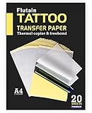 Tattoo Transfer Paper, 20PCS Premium Thermal Stencil Papers for Tattooing, 4 Layers Tattoo Tracing...