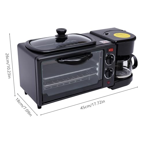 Maquina multifuncional para desayuno y comida, cafetera, horno y plancha, cocina multiuso 3 en 1, Don Feliz - imagen 4