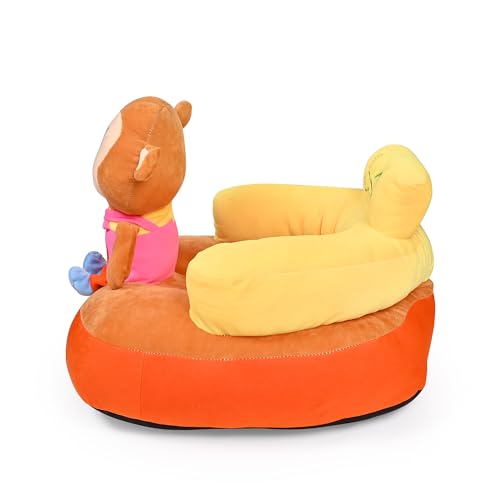Image of BESTIES Cotton Toddlers Training Seat Baby Safety Sofa Dining Chair /Learn To Sit Stool (Monkey Sofa Chair), Standard Sofa