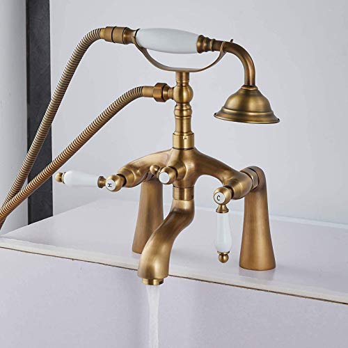 Mitigeur de salle de bain vintage avec douchette et double commande - 3