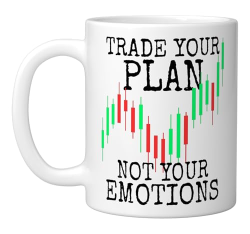 Trade Your Plan Not Your Emotions Trading Investor Trader Ceramic Mug, White