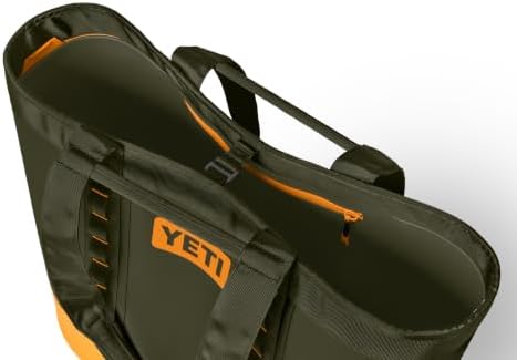 YETI Camino 50 Carryall with Internal Dividers, All-Purpose Utility, Boat and Beach Tote Bag, Durable, Waterproof, Olive/King Crab Orange — view 4