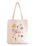 Bolsa de tela Tote Bag de poliéster tipo lino nature 'ESPAÑA'. Original. Diseños propios. Personalizados. Spain. (Modelo Spain 1)