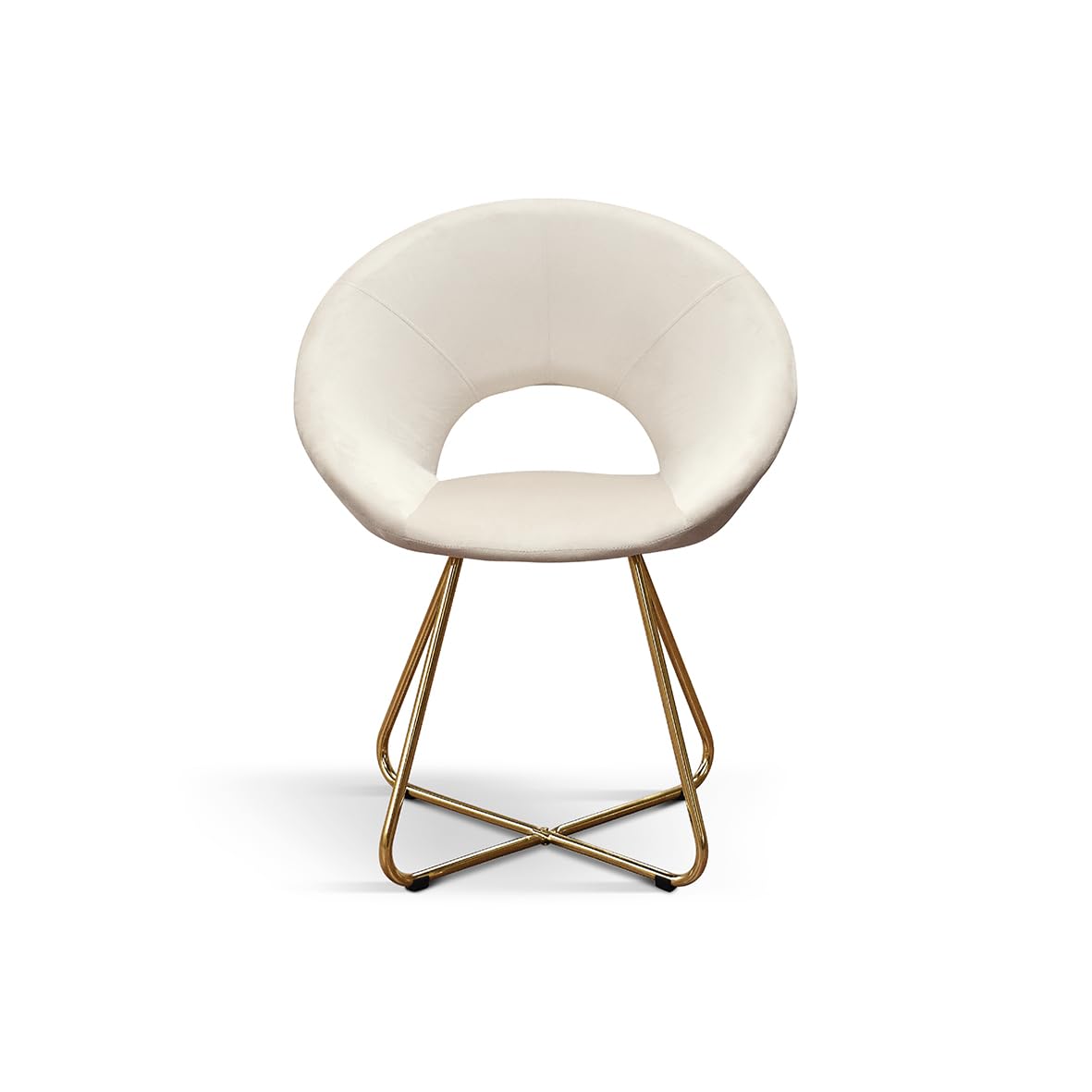 PAZZO DESIGN Sedia Iris Set Da 2 sedie, Sedie Cucina, Sedie Soggiorno, Sedie Velluto, Sedia Design, Tortora, Gambe Metallo Oro - id_2130