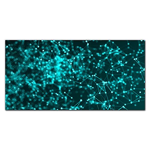 Tableau en verre moderne Coloray Points pour décoration murale 100x50cm