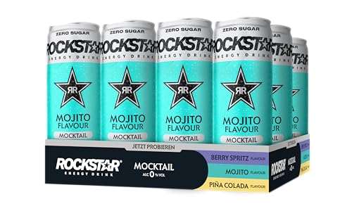 Rockstar Energy Drink Mocktail Mojito Zero Sugar, 12x330ml – 0,0% – Ansicht 4